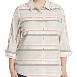 Foxcroft Vented 3/4 Sleeve Top